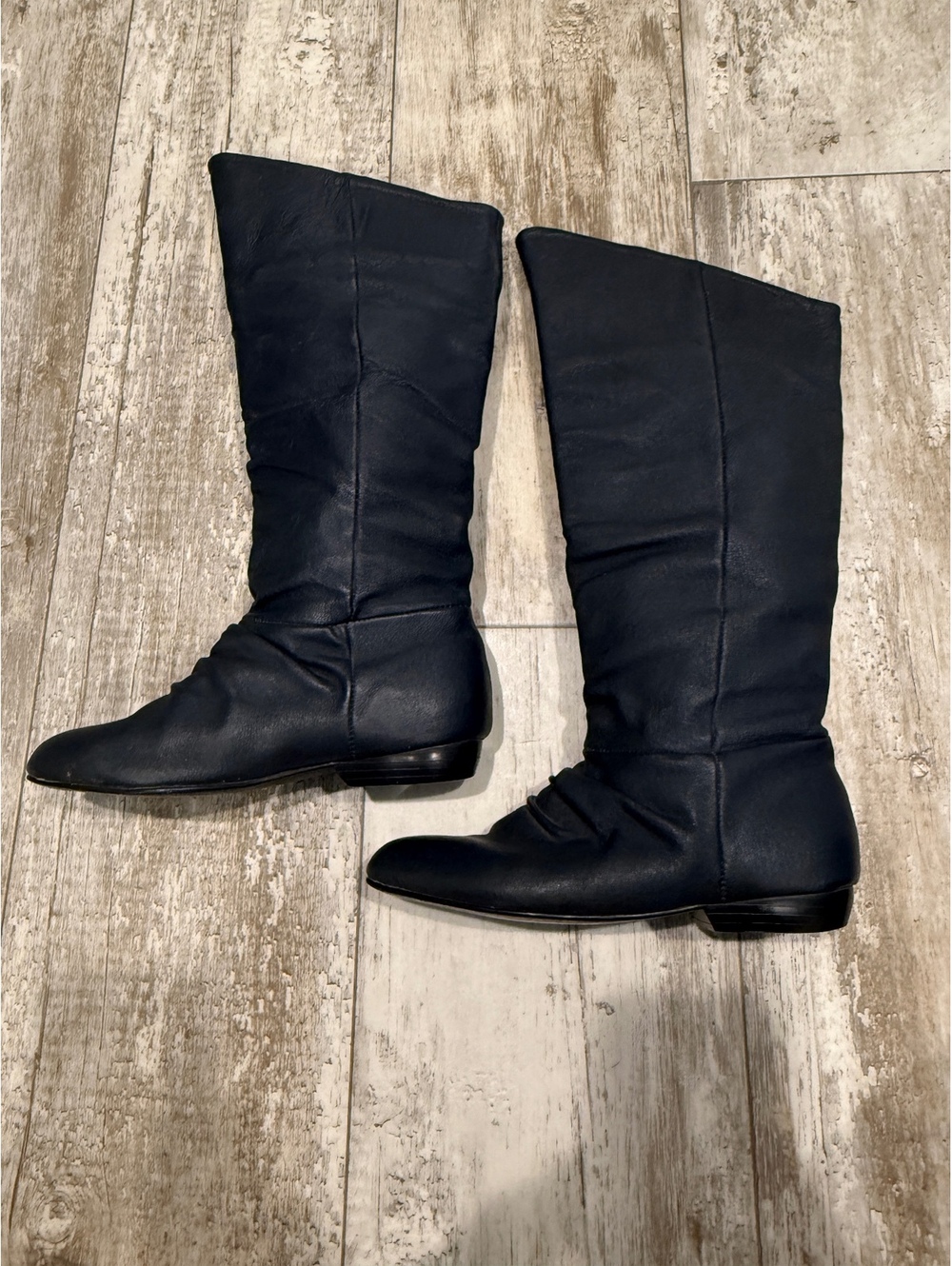 Chadwicks 7M Black Leather Tall Riding Boots Vintage Y2K